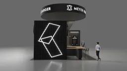 20x30 Island booth design by Reaction Space